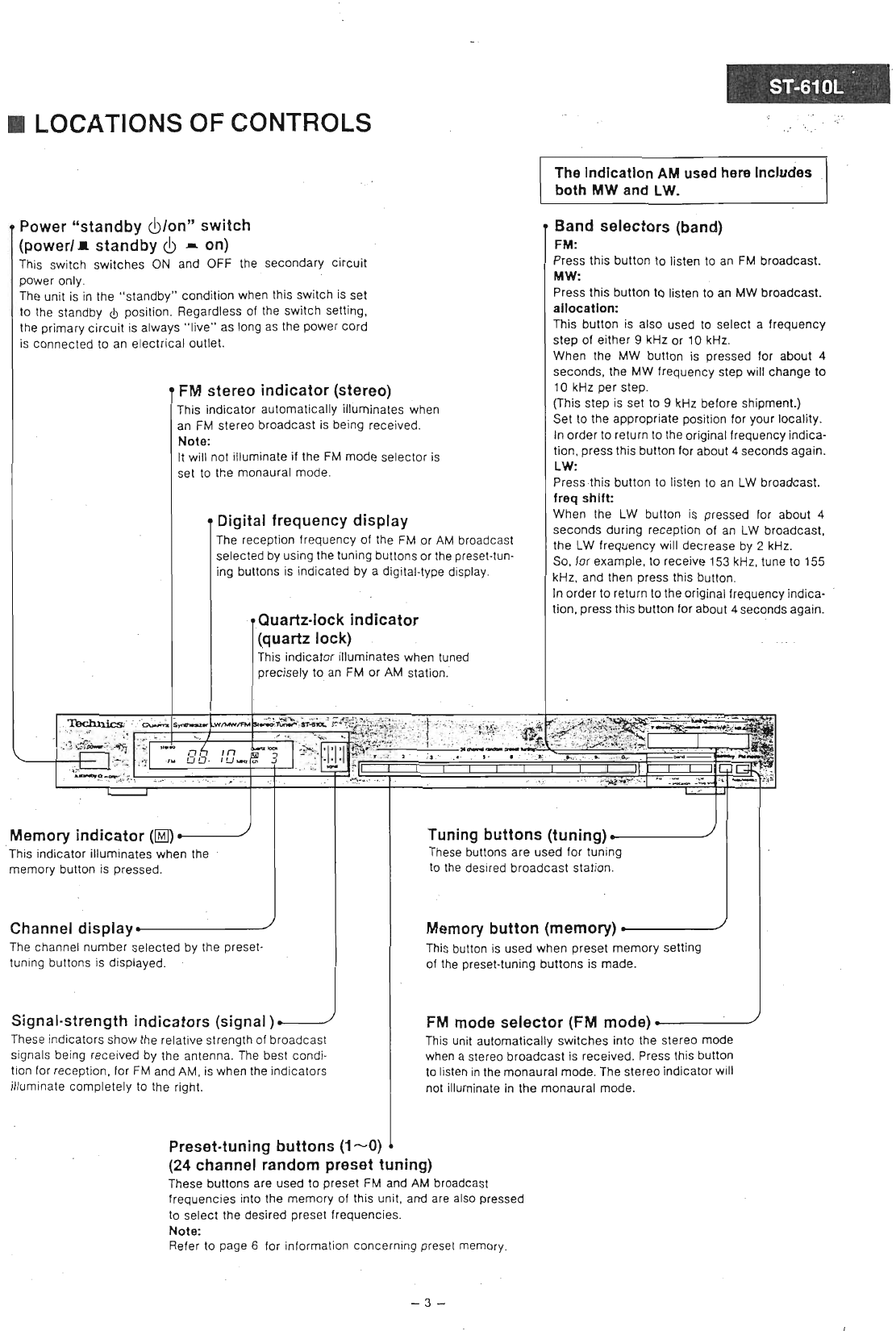 Technics St 610 L Service Manual