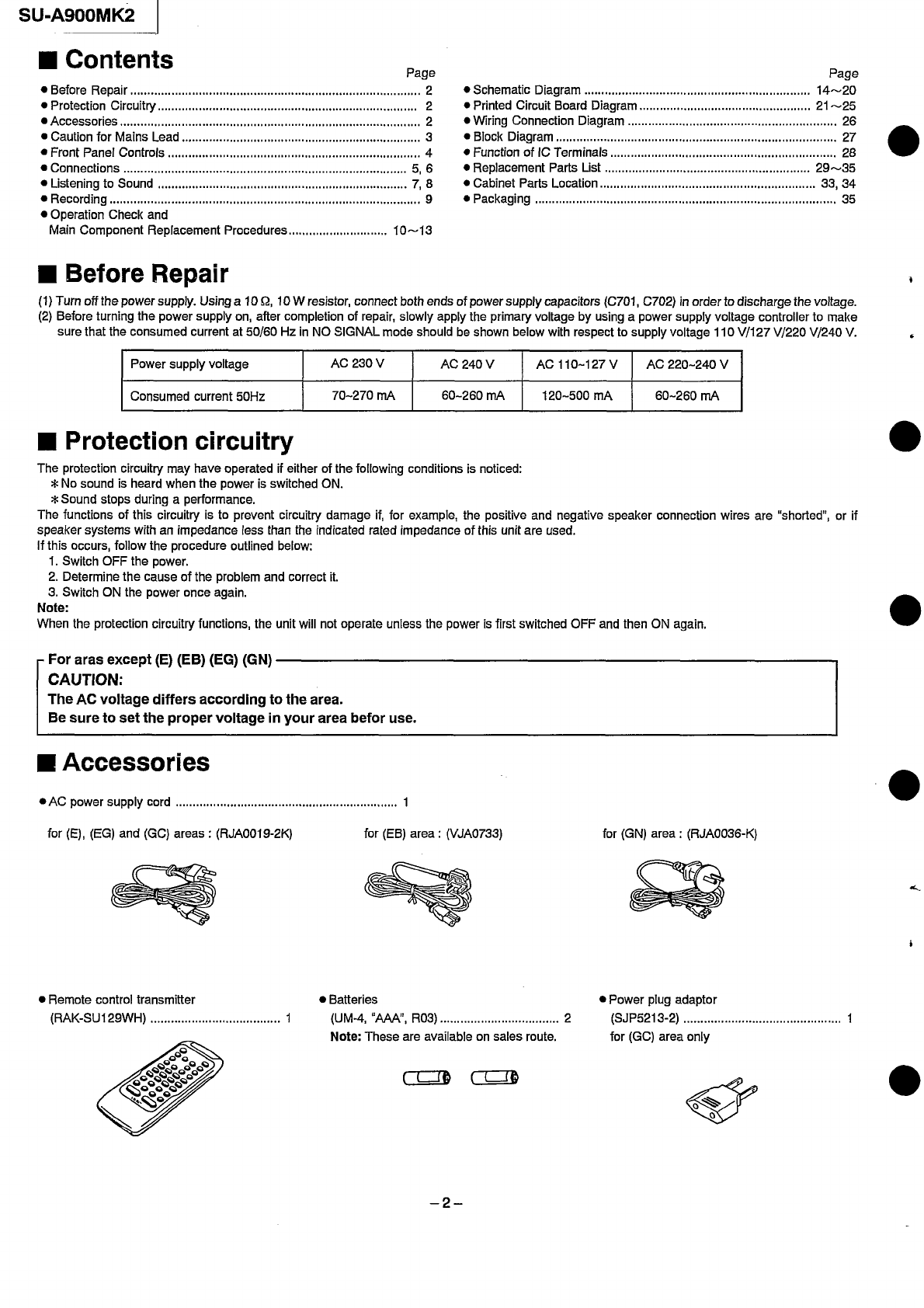 1 0 Technics Sua 900 Mk Ii Service Manual