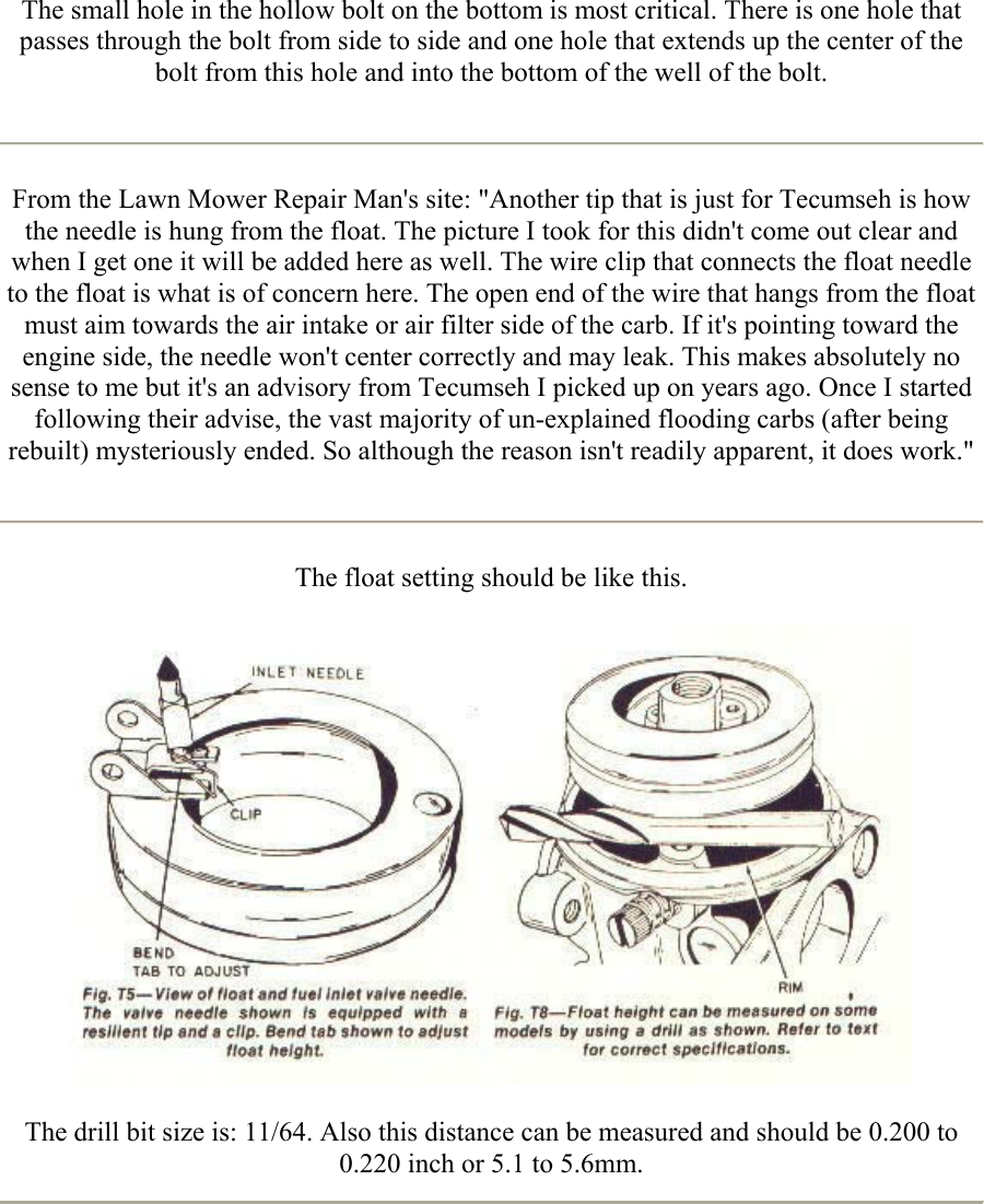 Page 4 of 6 - Tecumseh Carburetor Repair And Governor Adjustment & Guide