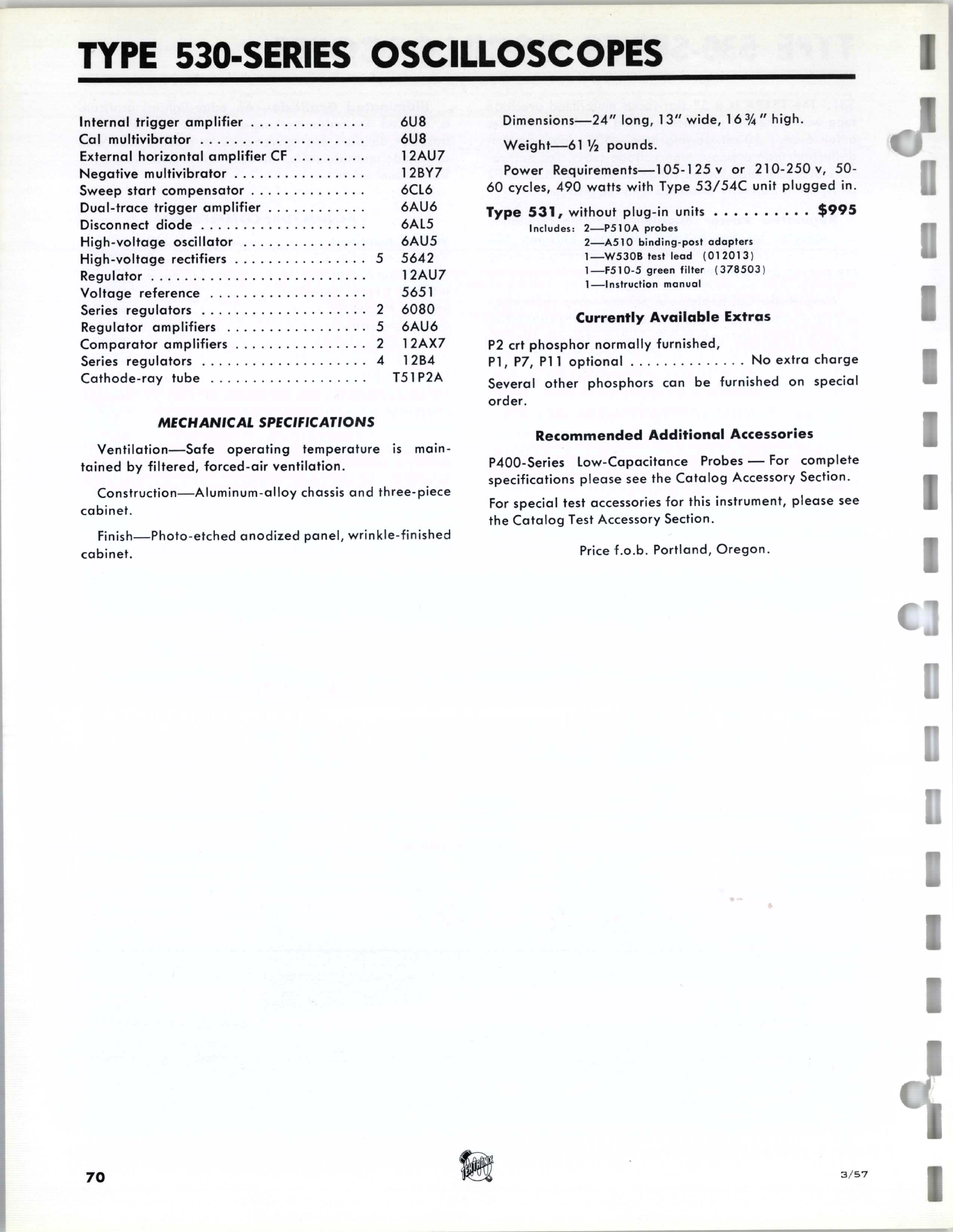 Original Tektronix Instruction Manual for the 53/54B Plugin 