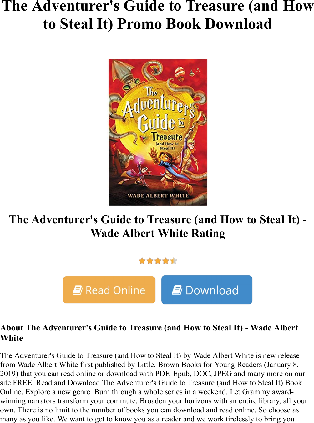 Page 1 of 2 - The Adventurer's Guide To Treasure (and How Steal It) - Wade Albert White Promo Book  The-Adventurers-Guide-to-Treasure-and-How-to-Steal-It