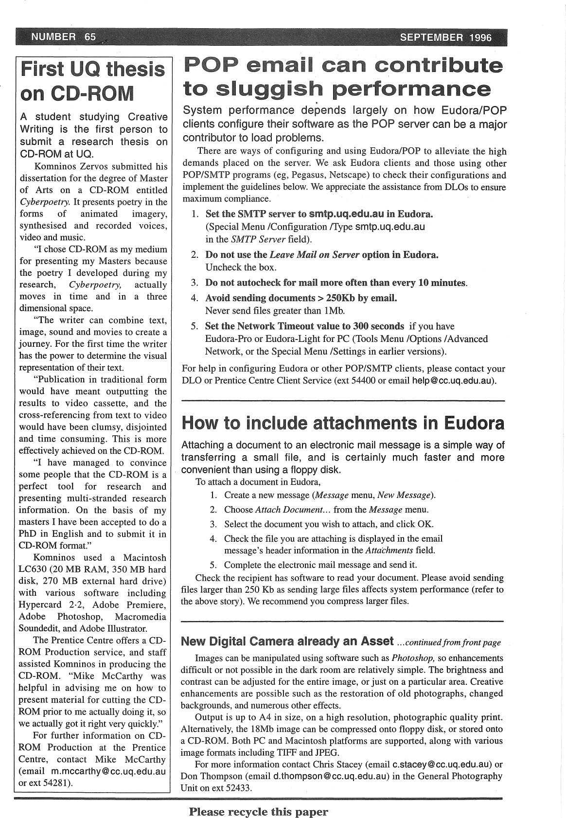 Page 2 of 2 - The Prentice Bulletin Number 65, September 1996