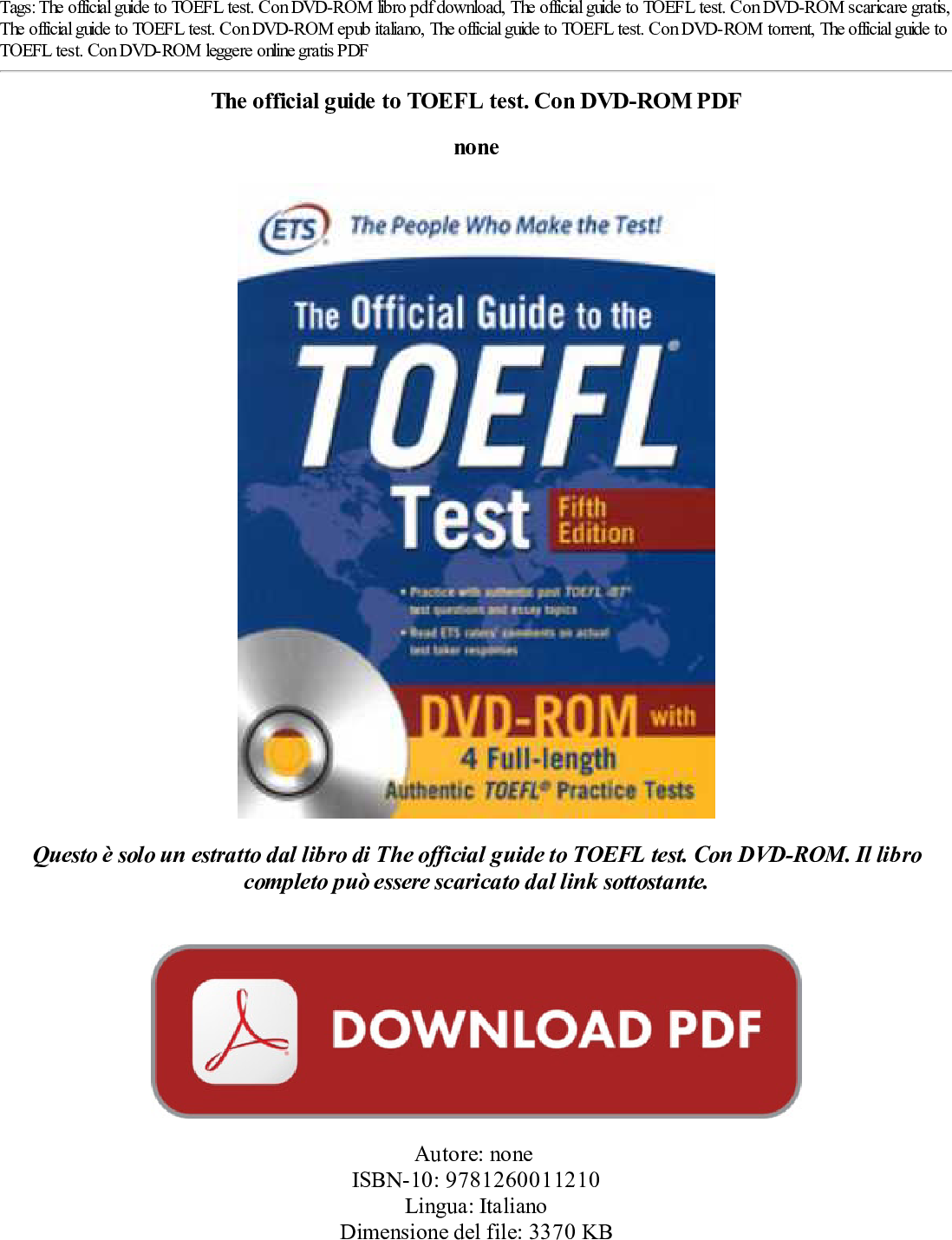 Page 2 of 4 - The Official Guide To TOEFL . Con DVD-ROM PDF LIBRO - [I190FD8OV0] The-official-guide-to-TOEFL-na-I190FD8OV0