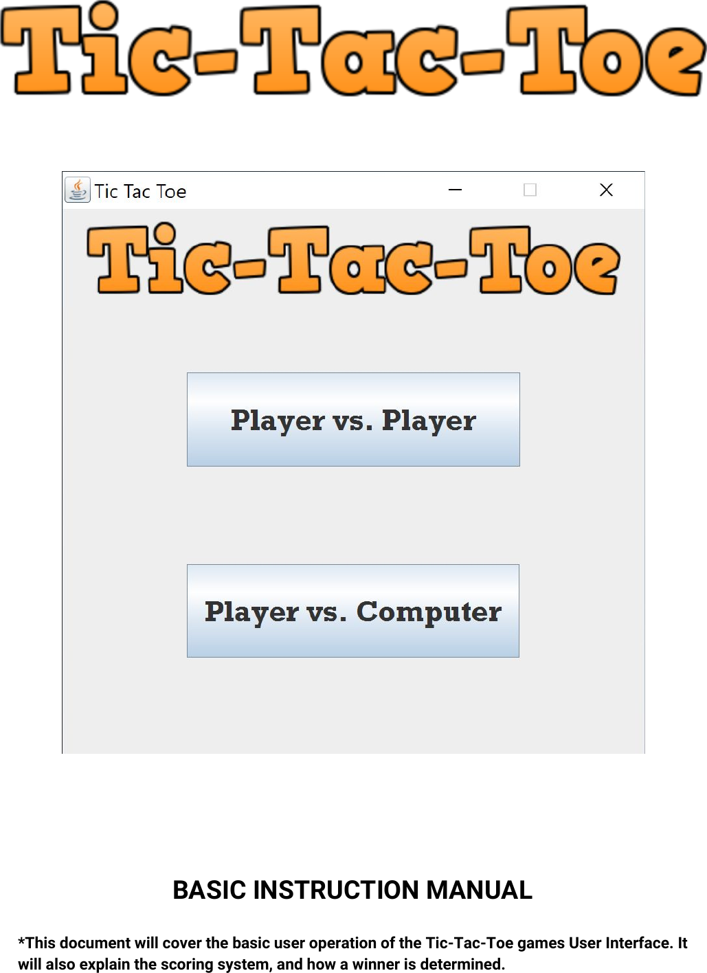 Page 1 of 6 - Tic Tac Toe Manual