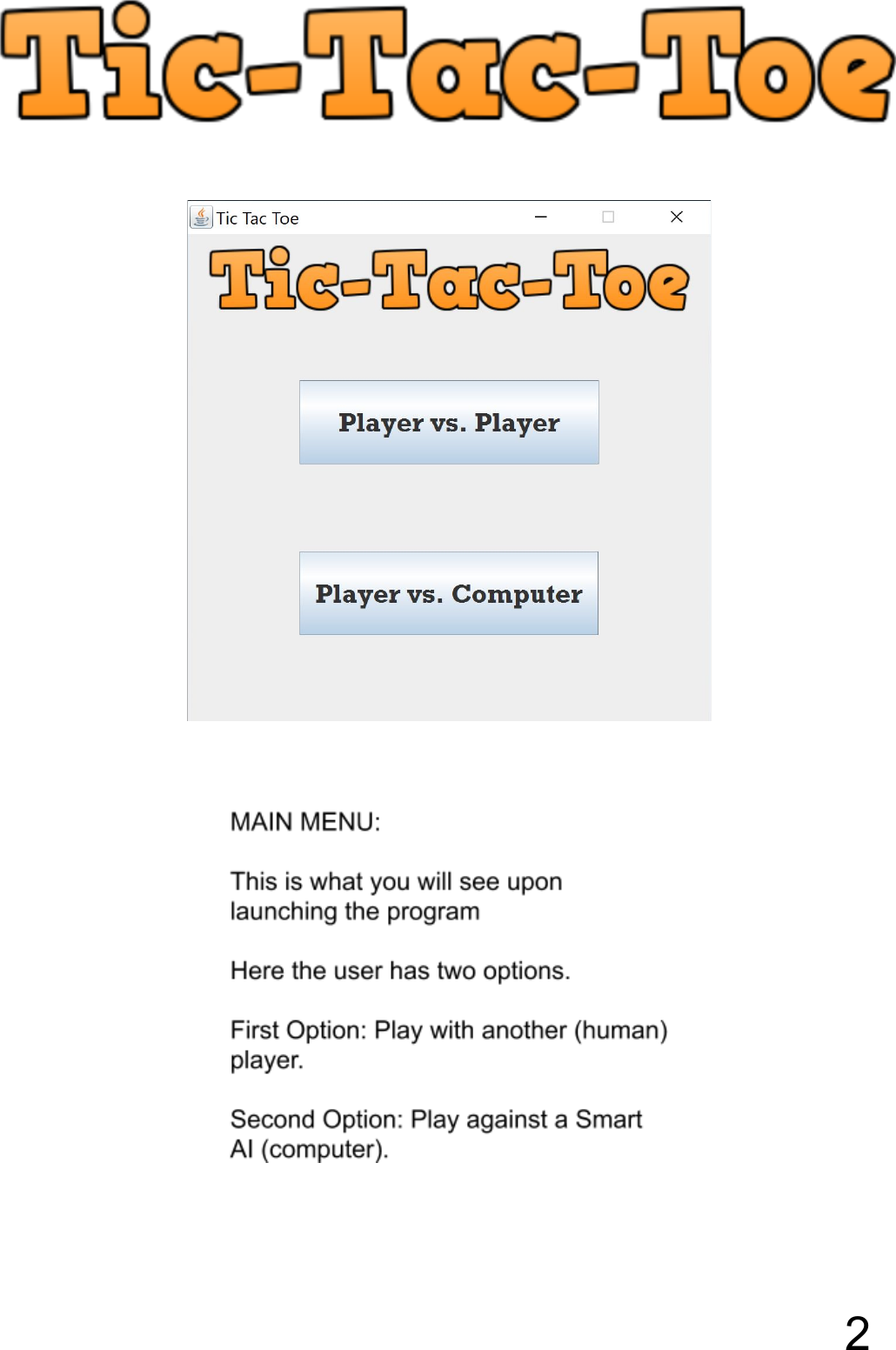 Page 3 of 6 - Tic Tac Toe Manual