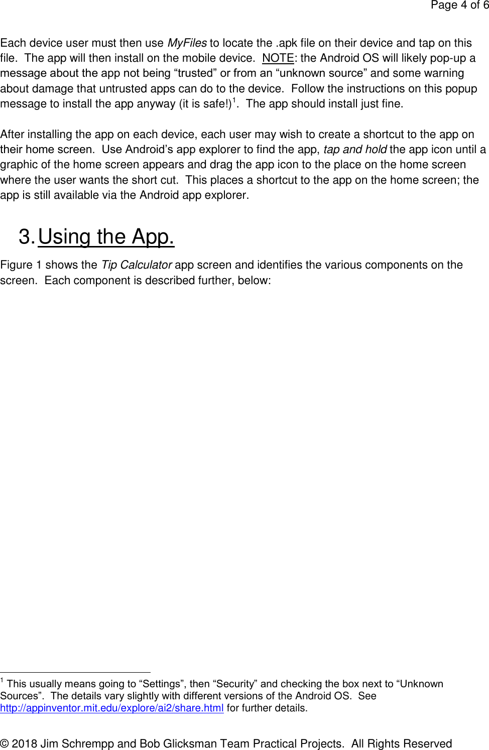 Page 4 of 6 - Tip Calculator Installation And User Manual