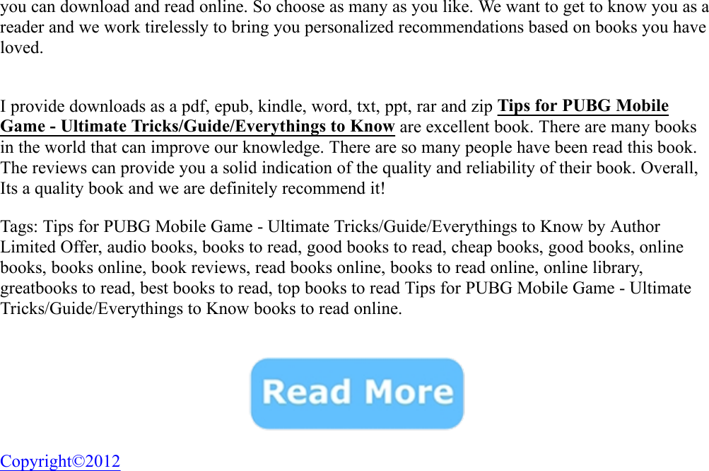 Page 2 of 2 - Tips For PUBG Mobile Game - Ultimate Tricks/Guide/Everythings To Know Genny Angel Limited Offer Book  Tips-for-PUBG-Mobile-Game---Ultimate-Tricks Guide Everythings-to-Know