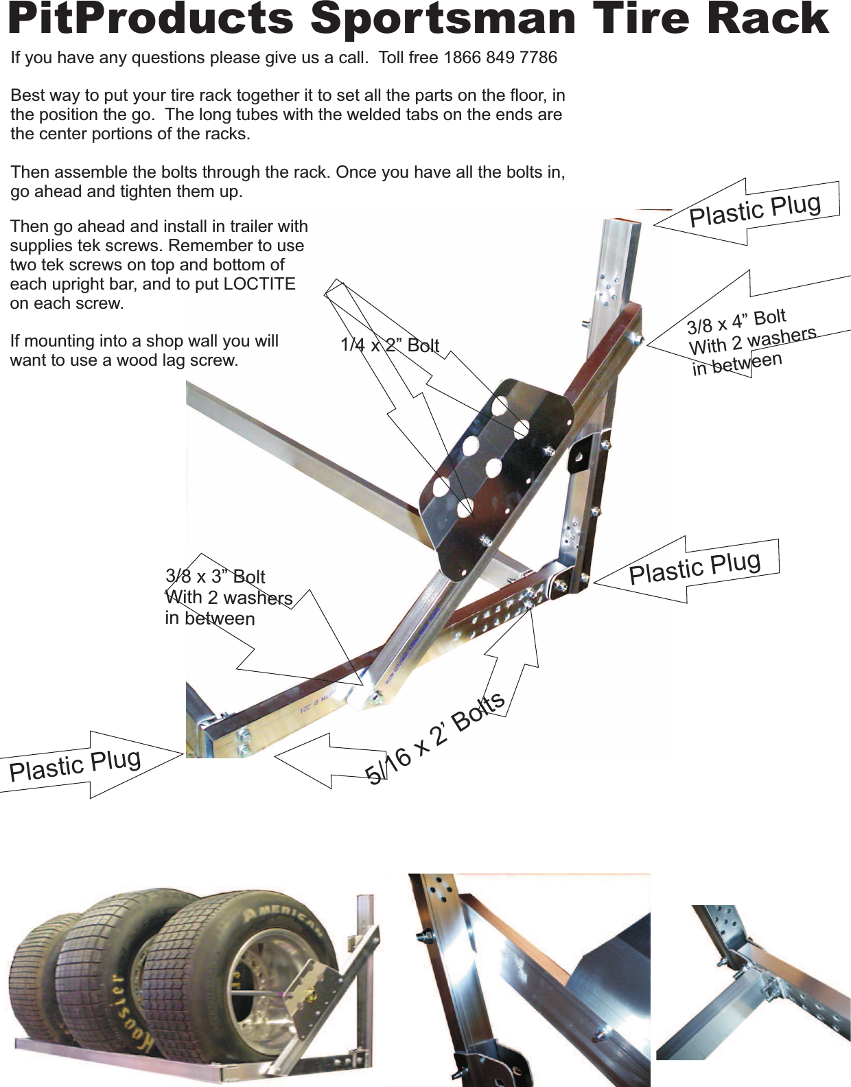 Assembly Instructions2 Tire Racks PitProducts Rack Instructions