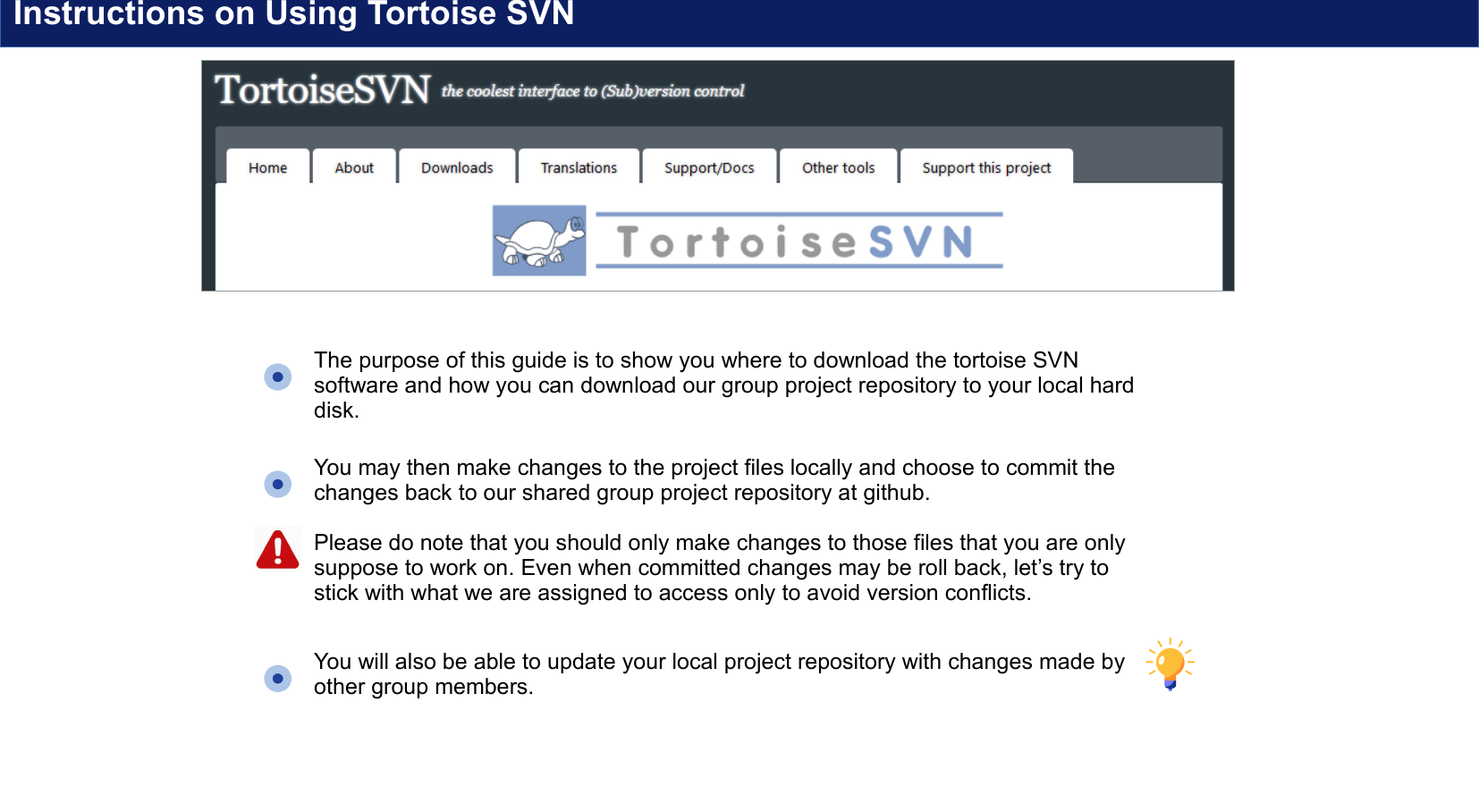 Page 1 of 6 - Tortoise SVN Guide