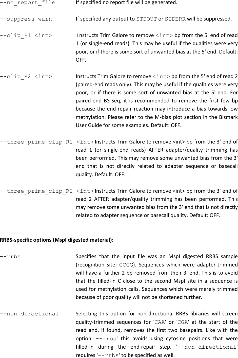 Page 7 of 12 - Trim Galore User Guide V0.4.0