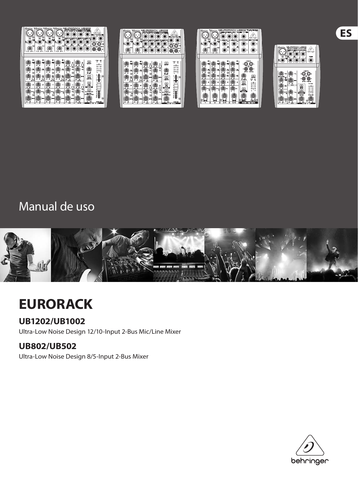 Page 1 of 12 - EURORACK UB1202 / UB1002 UB802 UB502 Behringer User Manual (Spanish) M ES