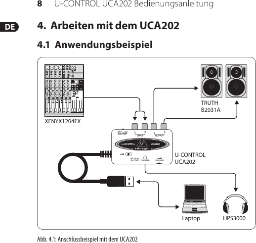 Page 8 of 12 - UCA202_P0484_M_DE Behringer UCA202 User Manual (German) P0484 M DE