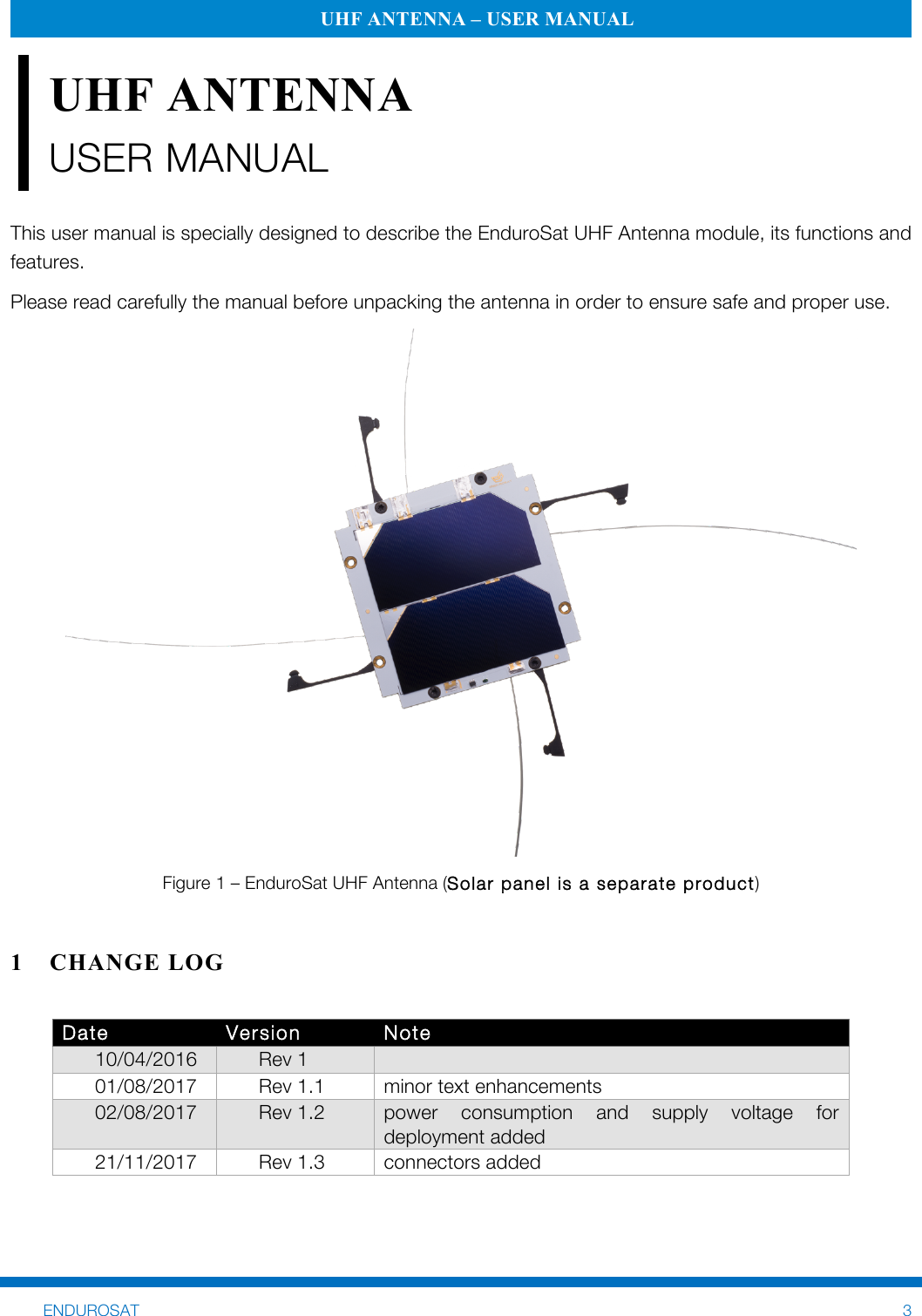 Page 3 of 11 - UHF Antenna User Manual Rev1.3