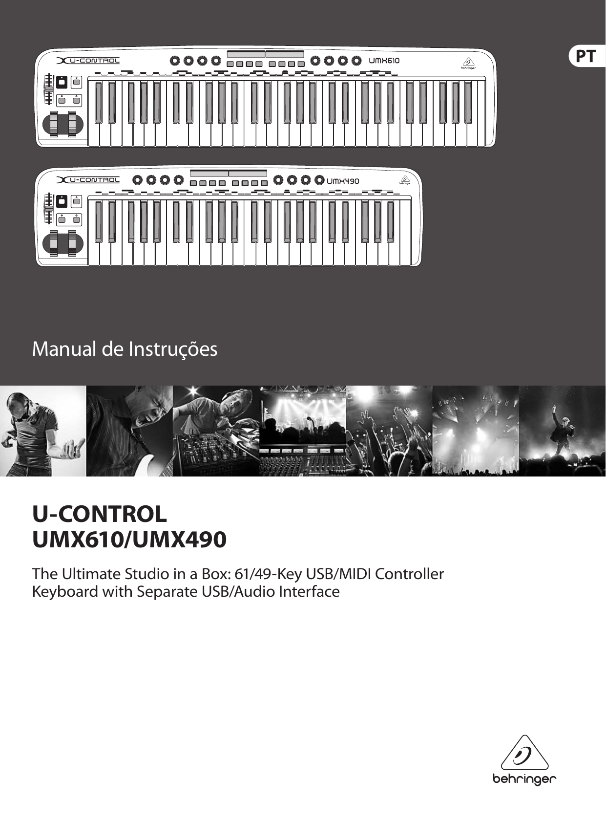 Page 1 of 10 - U-CONTROL UMX610/UMX490 Behringer UMX490 User Manual (Portuguese) UMX610 M PT