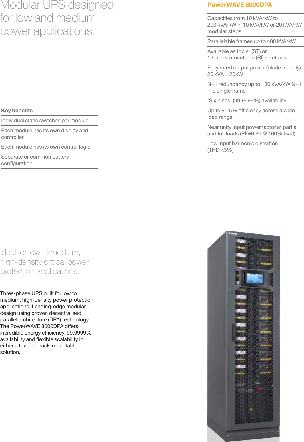 Page 2 of 7 - UPS-Power WAVE-8000DPA-product-brochure