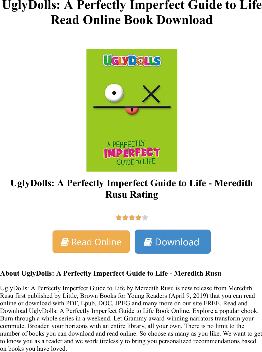 Page 1 of 2 - UglyDolls: A Perfectly Imperfect Guide To Life - Meredith Rusu Read Online Book  Ugly Dolls-A-Perfectly-Imperfect-Guide-to-Life