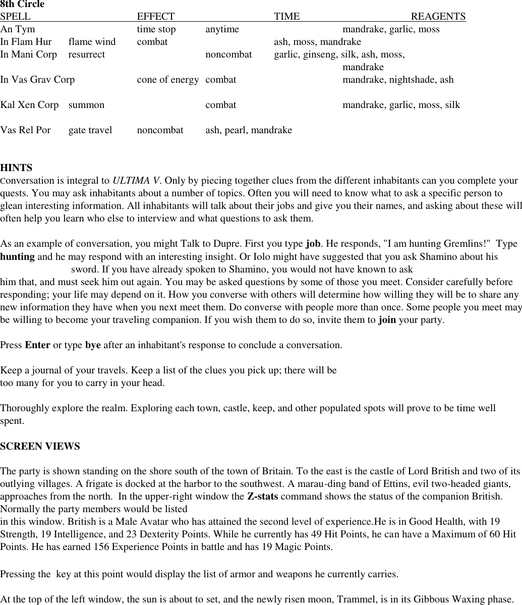 Page 7 of 8 - Ultima V Warriors Of Destiny Manual