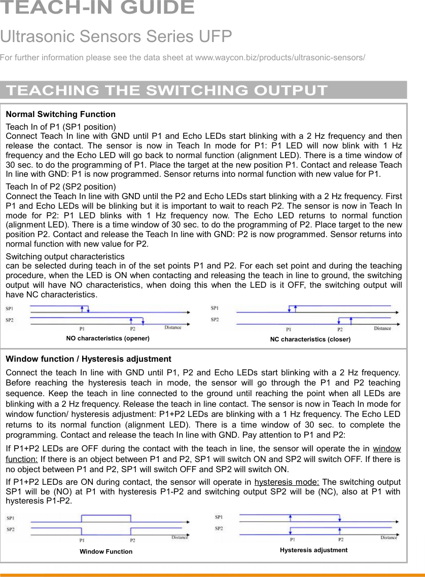 Page 6 of 8 - Installation Guide UFP Ultrasonic-Sensor-UFP-Installation-Guide