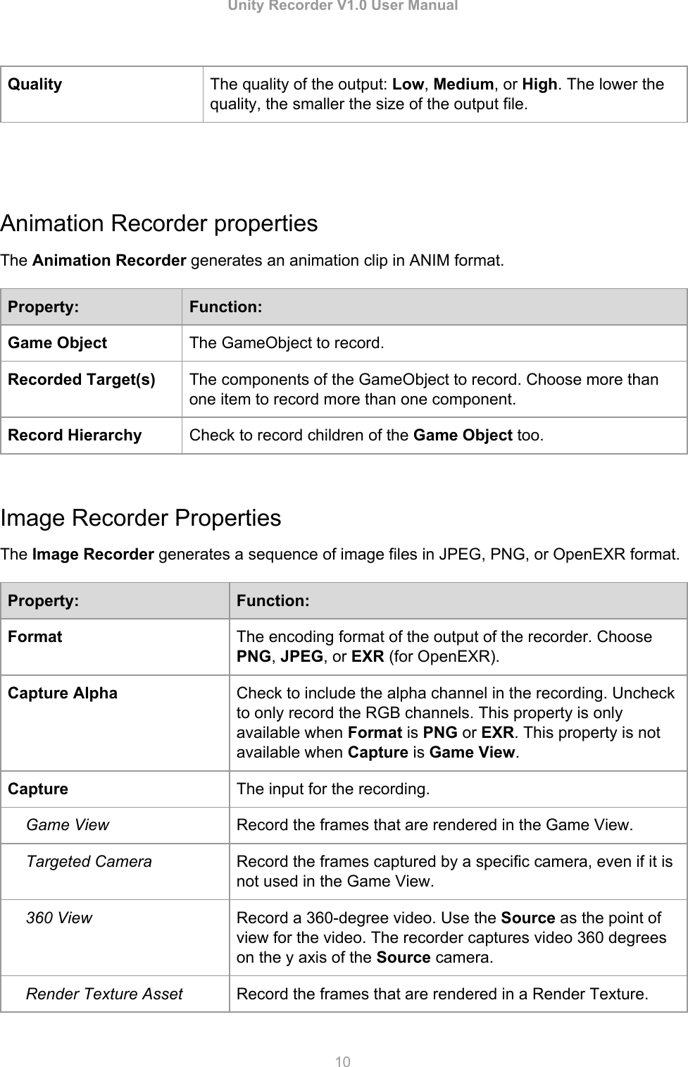 Page 10 of 12 - Unity Recorder V1User Manual
