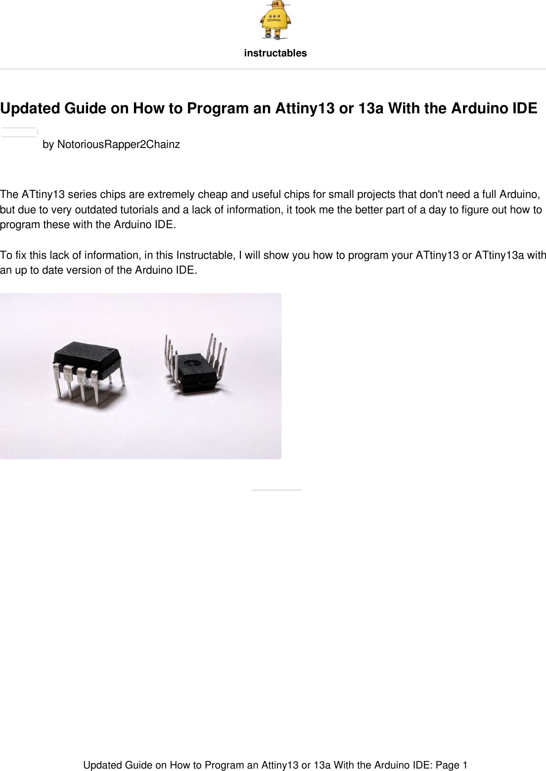 Page 1 of 9 - Updated Guide On How To Program An Attiny13 Or 13a With The Arduino IDE Updated-Guide-on-How-to-Program-an-Attiny13-or-13a