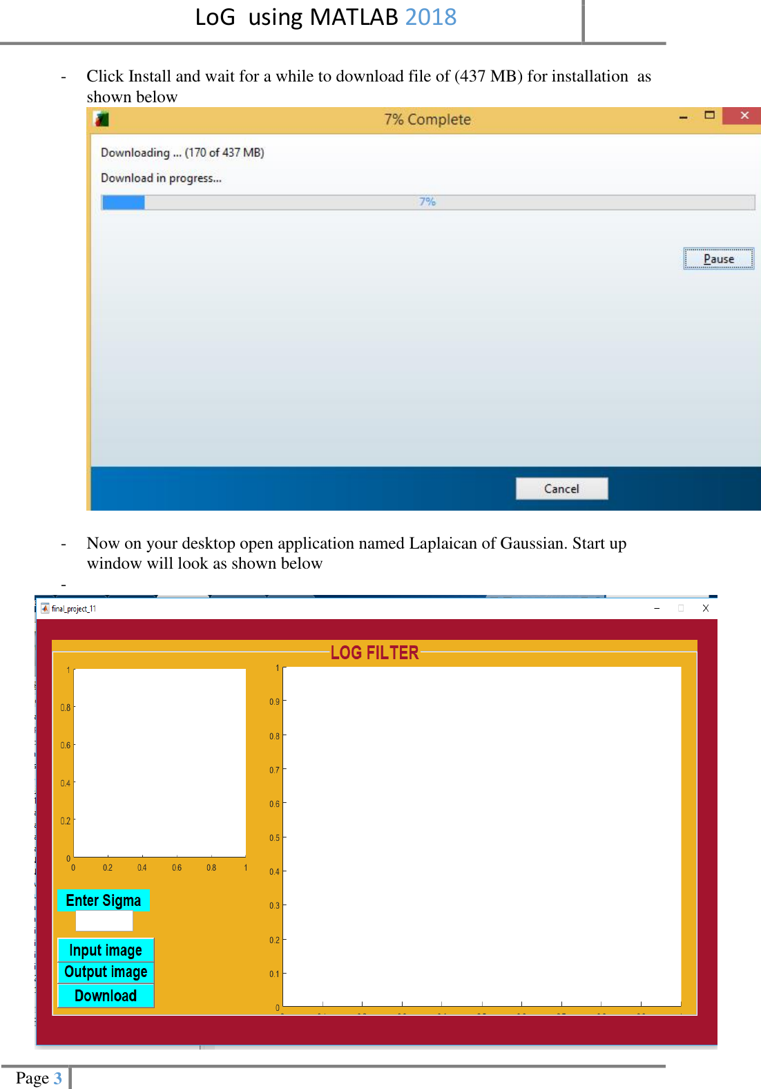 Page 3 of 6 - Gradient Operator Application Using Matlab User Guide For Laplacian Of Gaussian