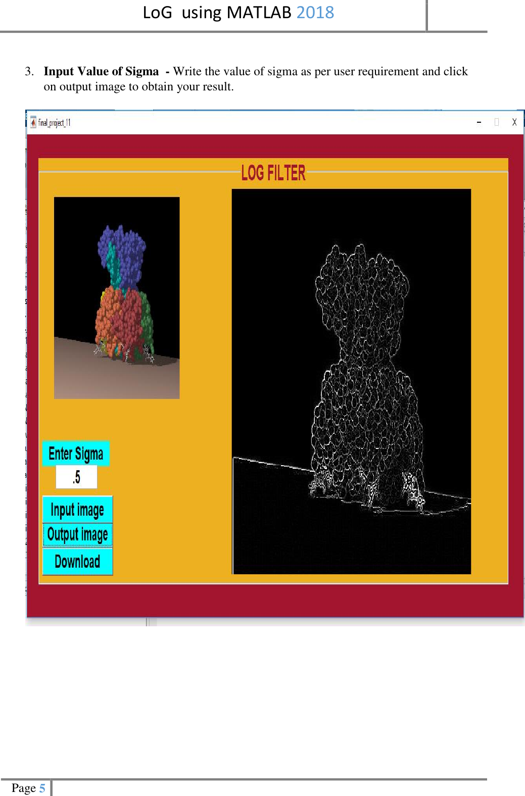 Page 5 of 6 - Gradient Operator Application Using Matlab User Guide For Laplacian Of Gaussian