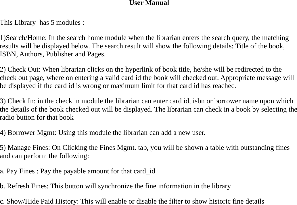 Page 1 of 1 - User Manual