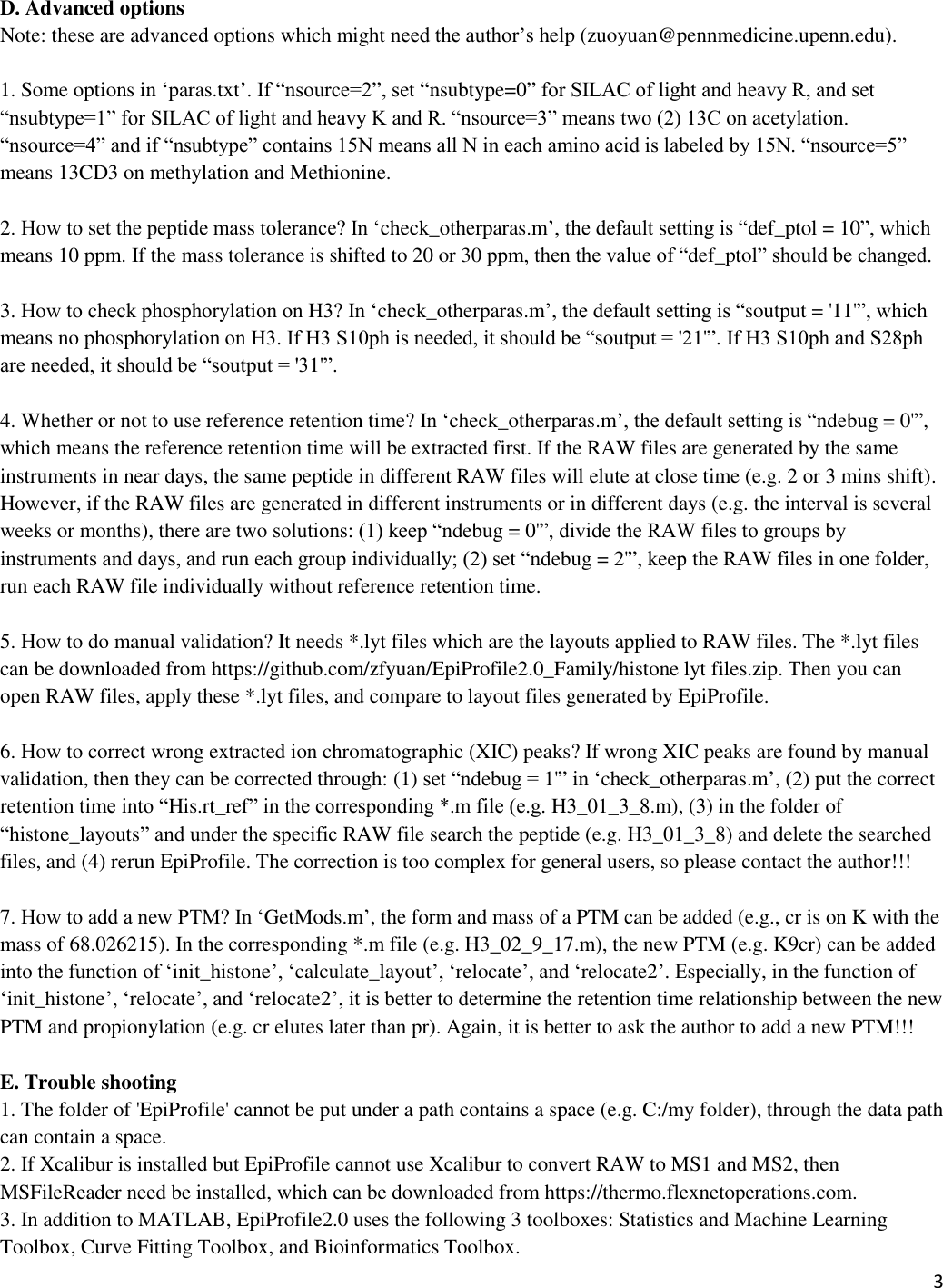 Page 3 of 4 - User Manual Of Epi Profile