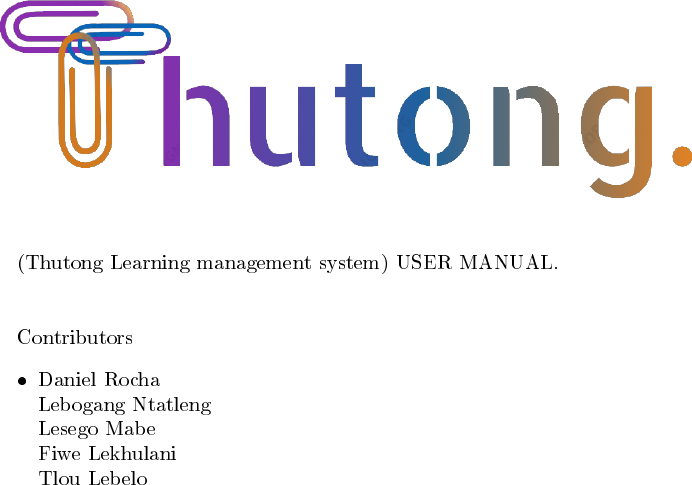 Page 1 of 12 - User Manual Thutong