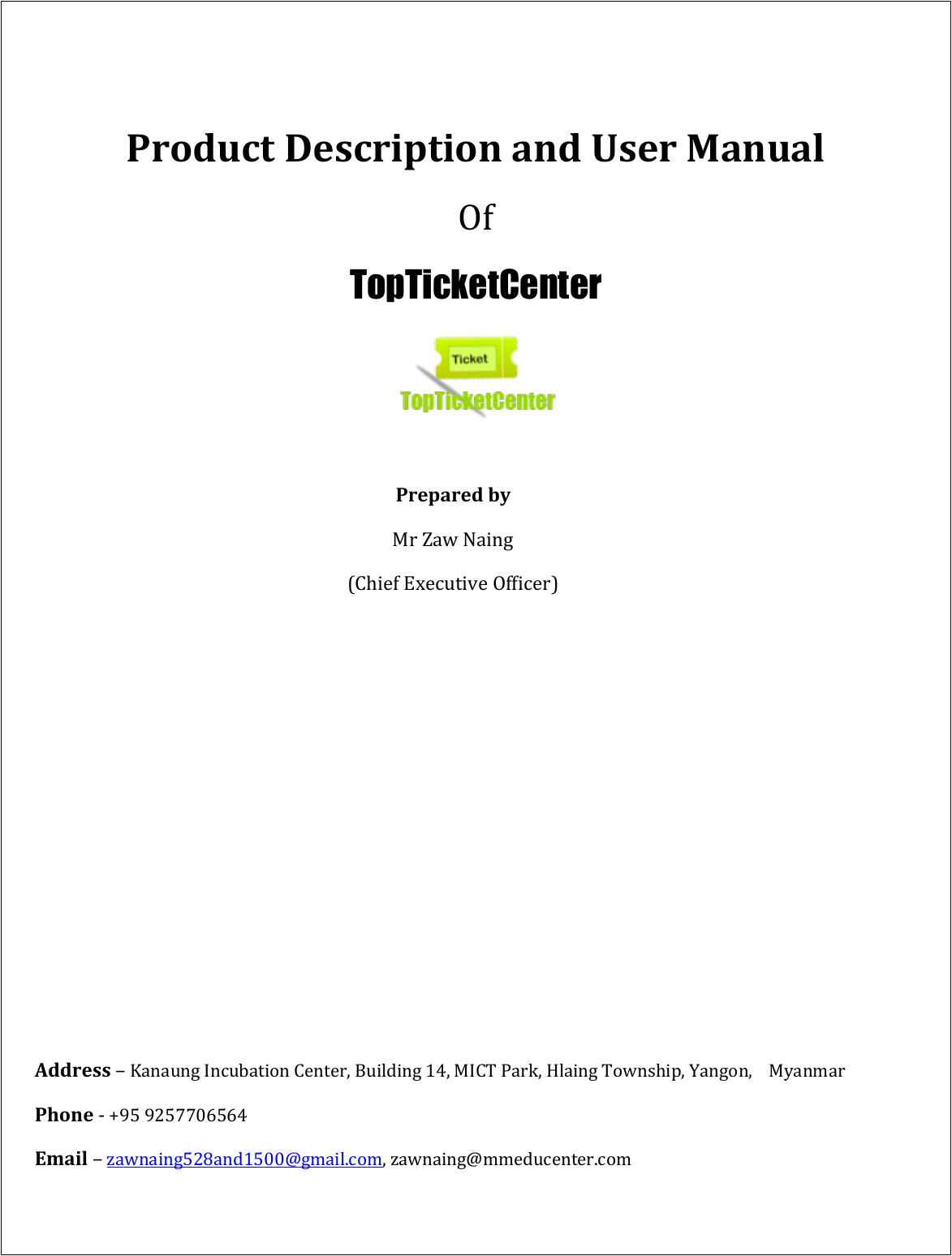 Page 1 of 8 - User Manual