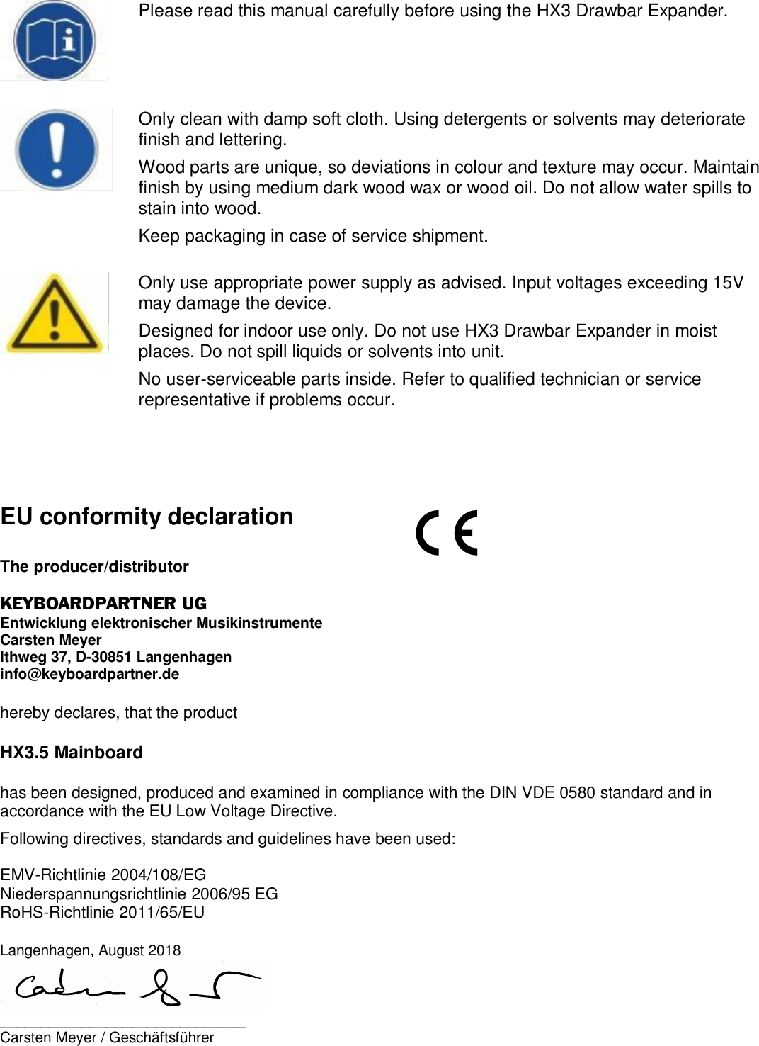 Page 2 of 12 - User Manual Drawbar Expander