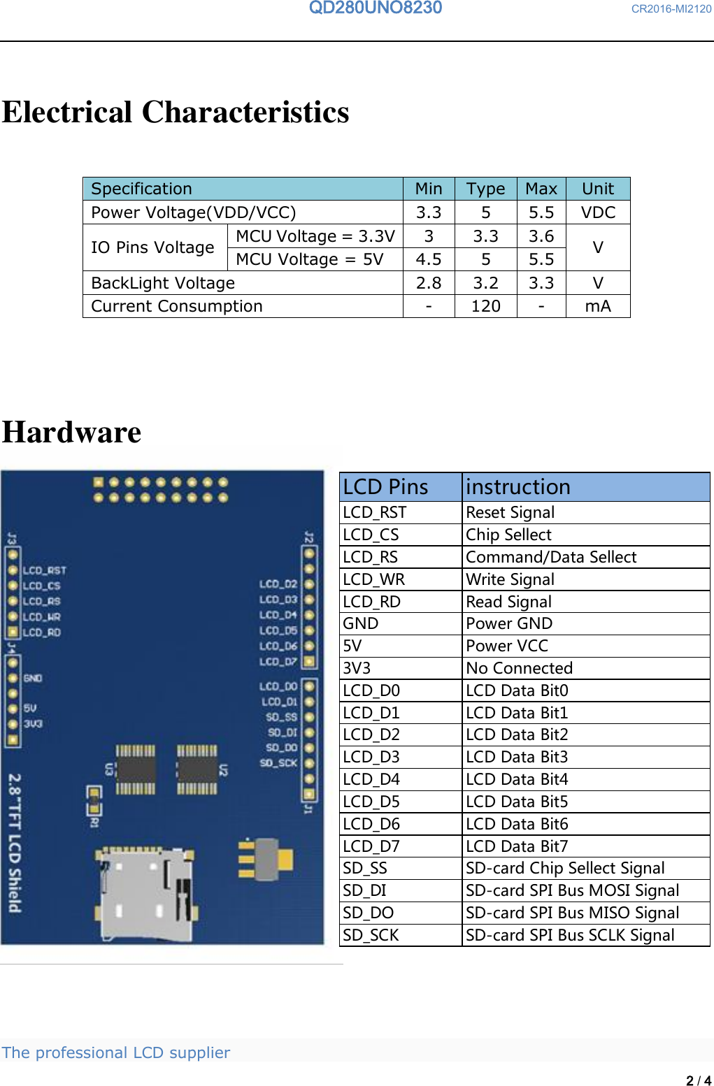 Page 2 of 4 - User Manual-QD280UNO8230