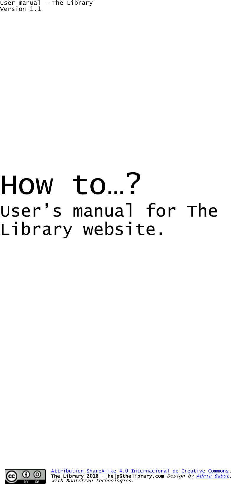 Page 1 of 7 - User Manual The Library