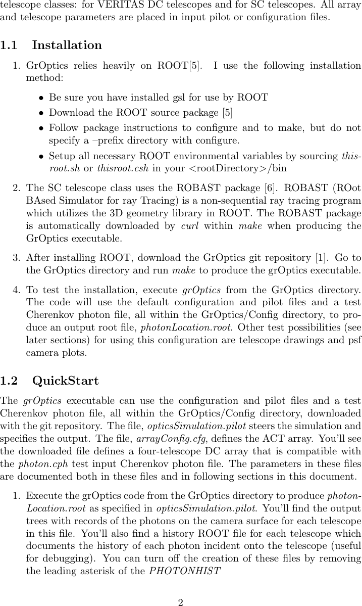 Page 2 of 11 - UsersGuideGrOptics.dvi Users Guide Gr Optics