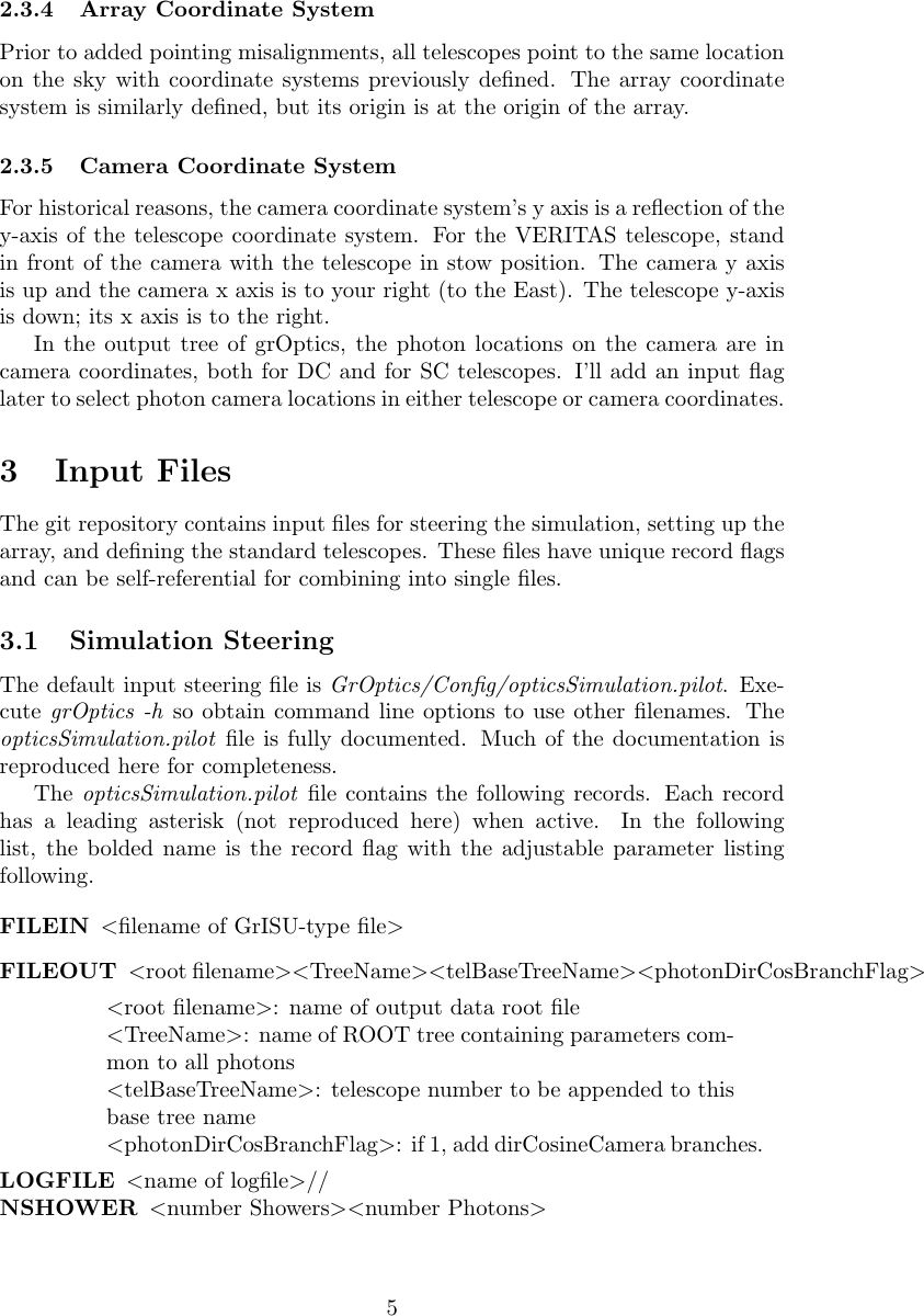 Page 5 of 11 - UsersGuideGrOptics.dvi Users Guide Gr Optics