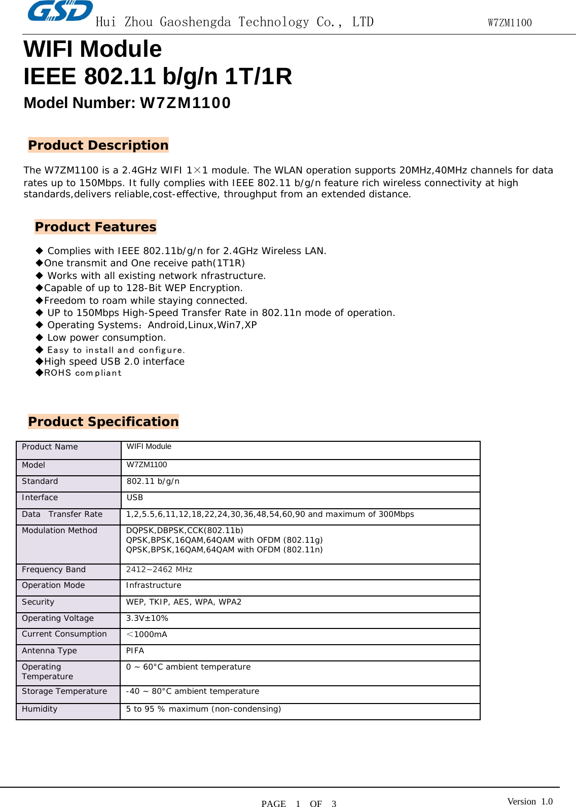 Page 1 of 4 - 产品规格书 Users-Manual-4116266