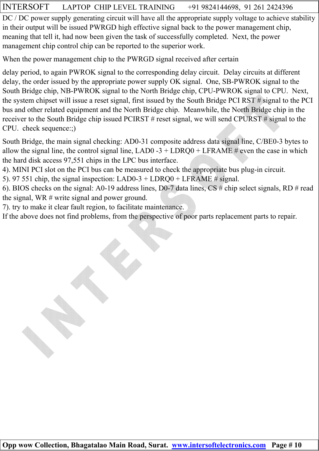 Page 10 of 10 - V2000 POWER ON SEQUENCE STEP WISE  NOTES