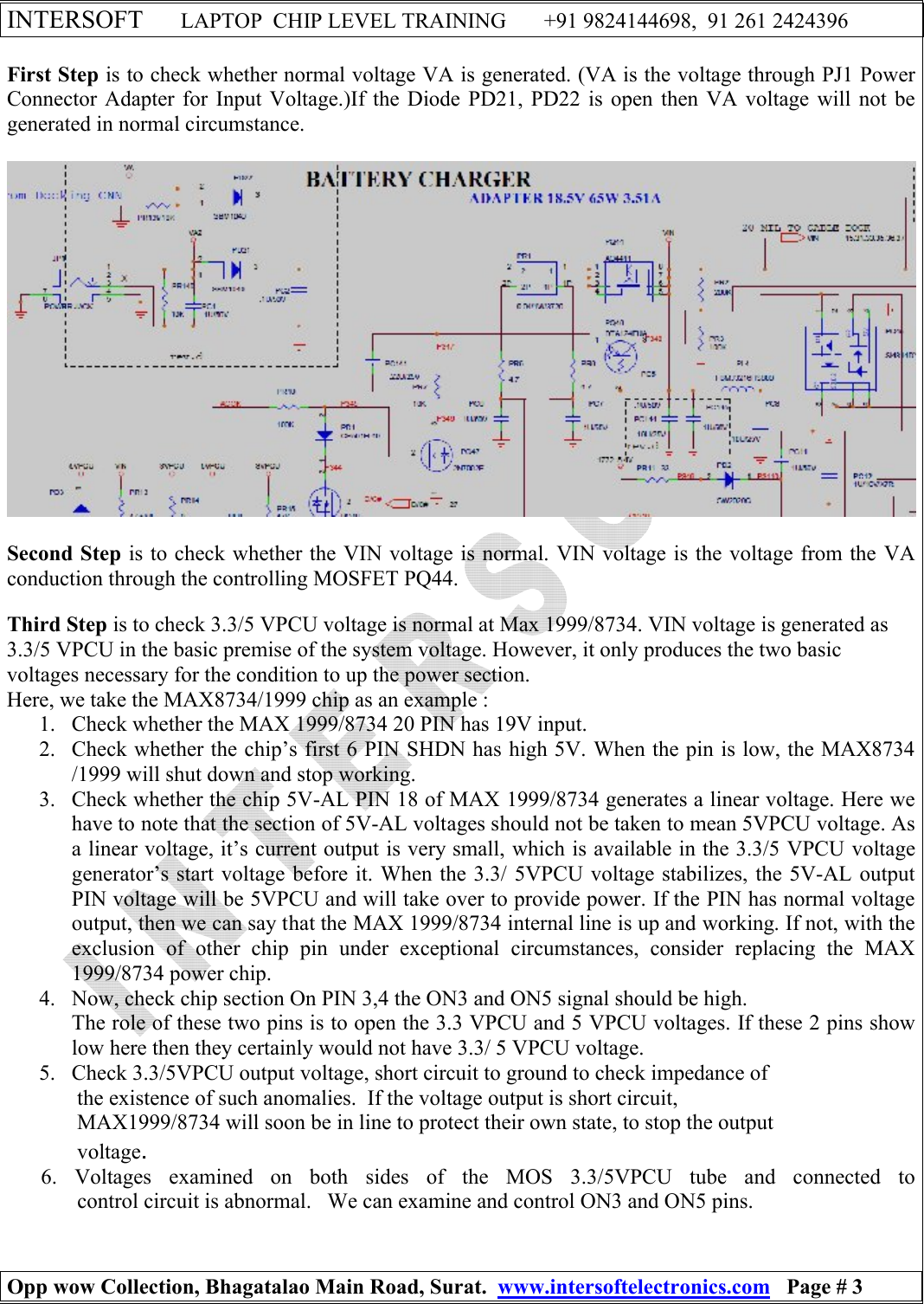 Page 3 of 10 - V2000 POWER ON SEQUENCE STEP WISE  NOTES