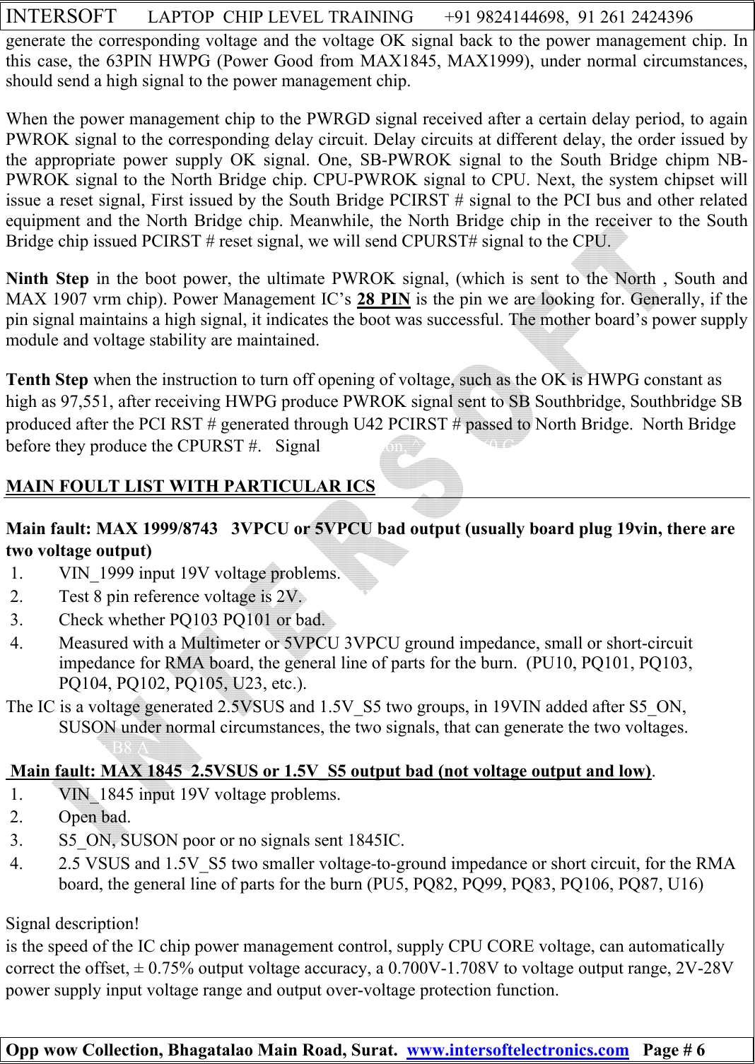 Page 6 of 10 - V2000 POWER ON SEQUENCE STEP WISE  NOTES