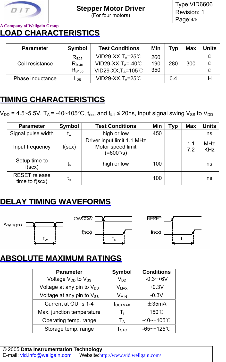 Page 4 of 6 - VID6606 Manual 060809 Stepper Motor Driver