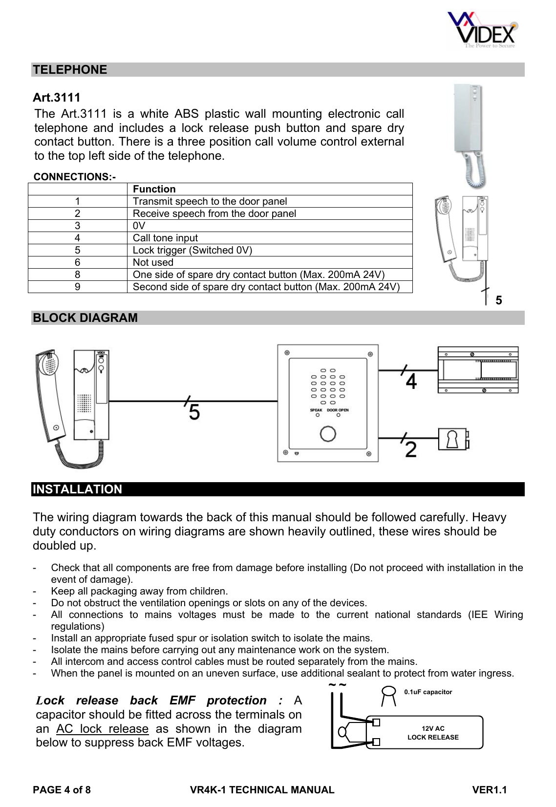 Page 4 of 8 - VR4K1Manual1_1 VR4K1Manual