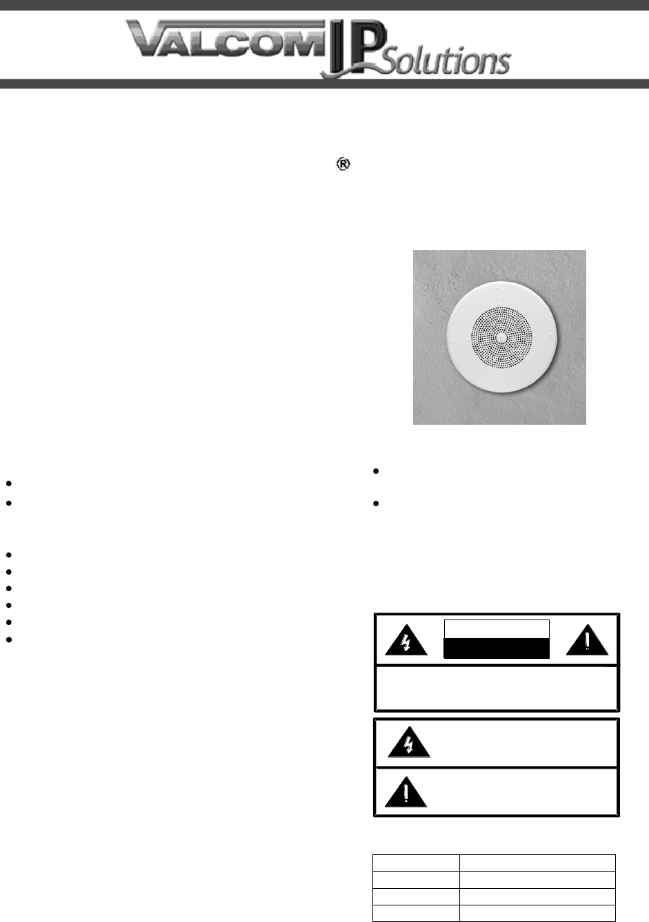 Valcom Vip 120 Ic Informa Cast Ip Ceiling Speakers Installation