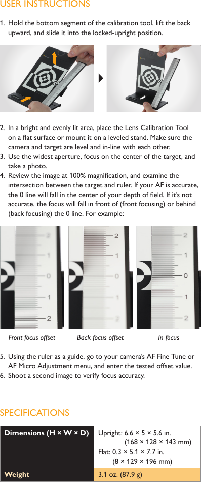 Page 3 of 4 - Vello Lens-2020 Lens Calibration Tool User Manual