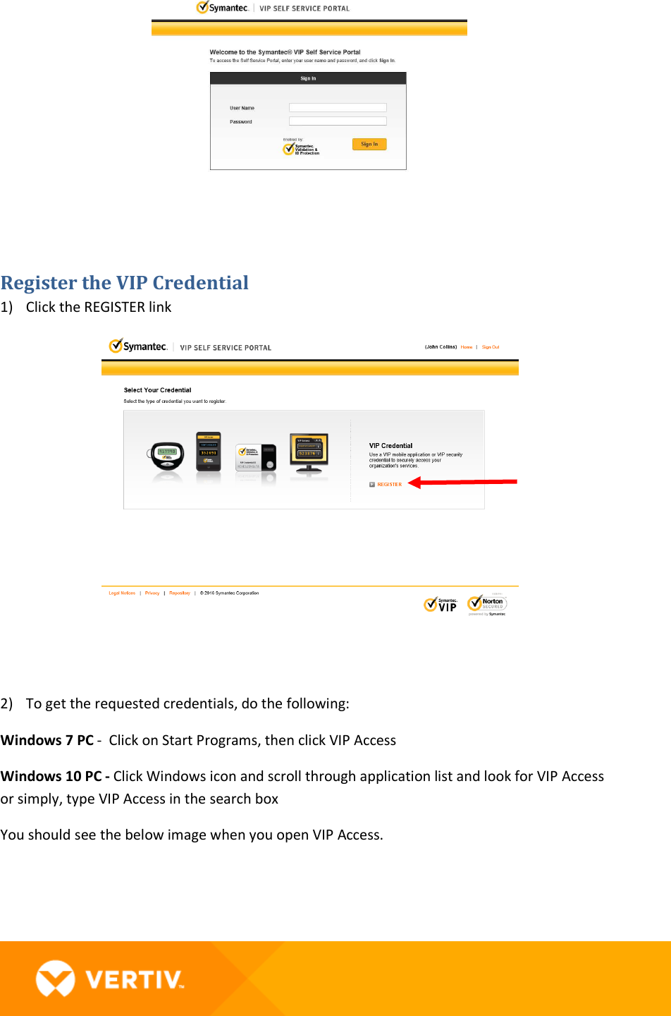 Page 4 of 8 - Vertiv Employee Remote Access And VIP End User Guide-Verizon Guide