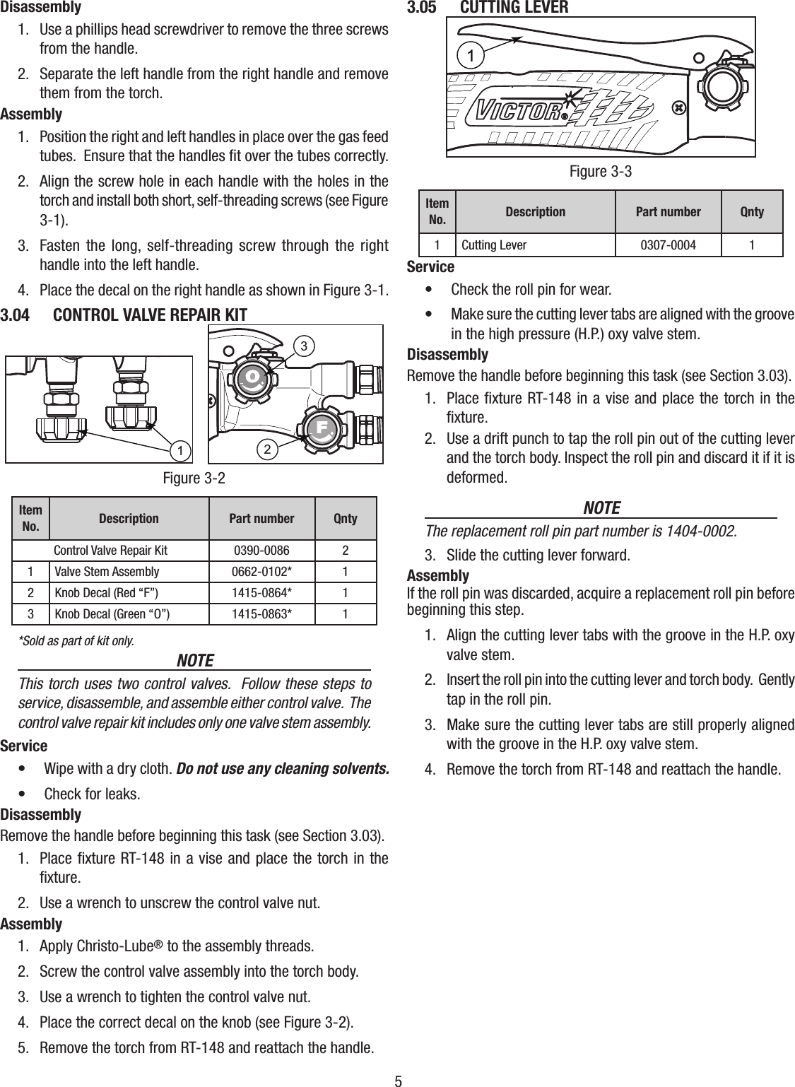 Page 5 of 12 - Victor-ST411C-1A-Acetylene-Torch-Manual
