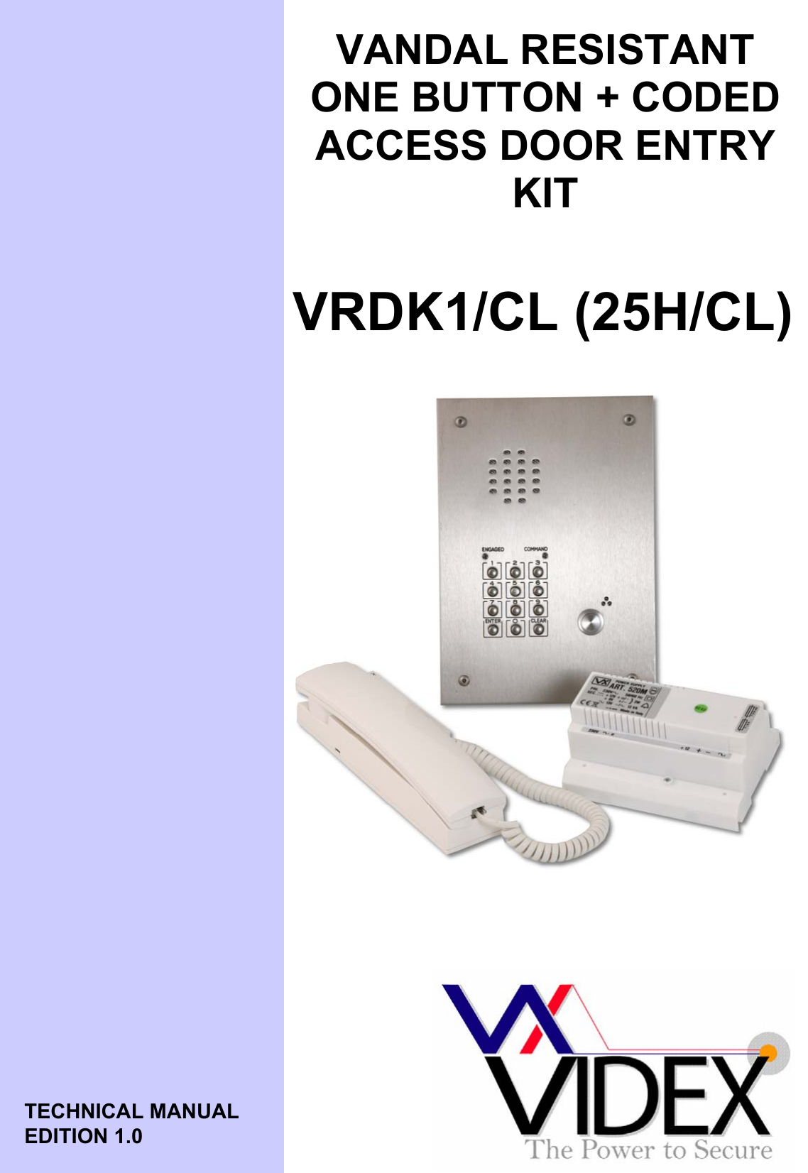 Page 1 of 12 - VRDK1CLManual Videx-VRDK1CL-Manual-with-codelock