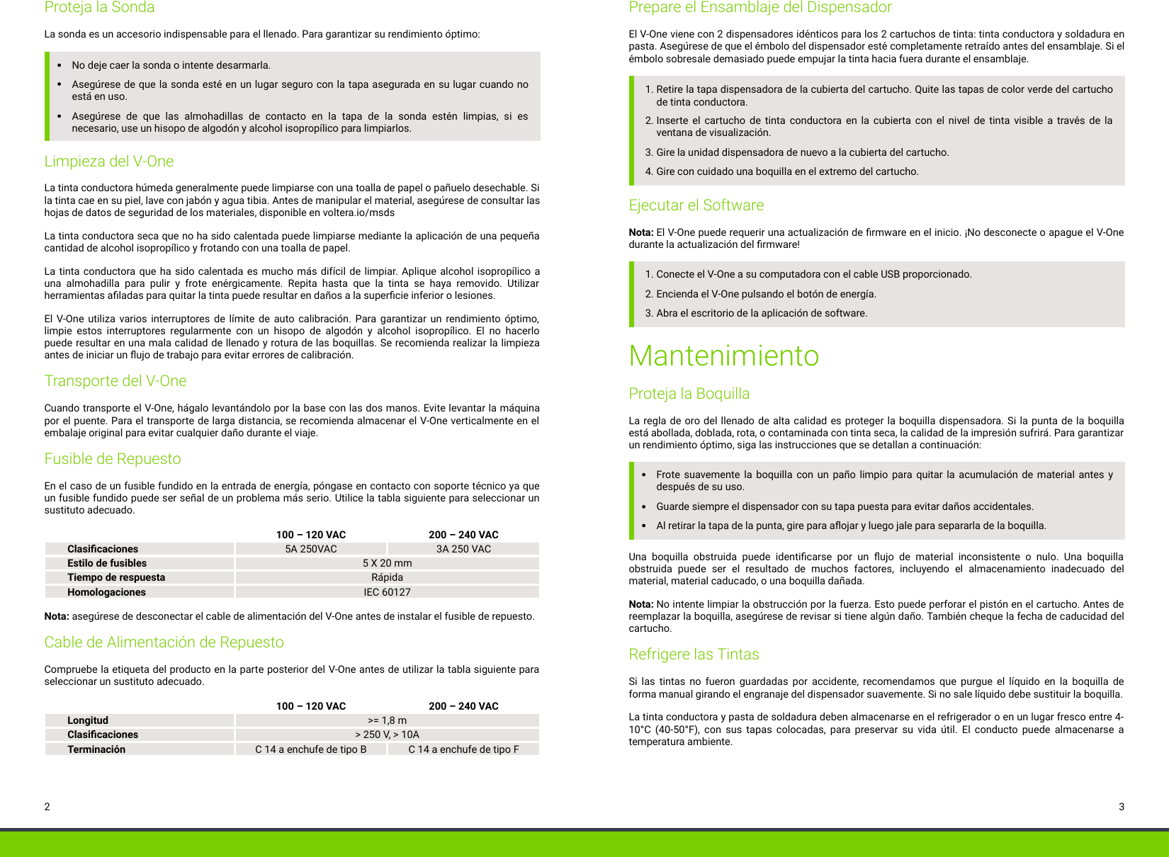 Page 2 of 4 - Voltera V-One Manual [Spanish]