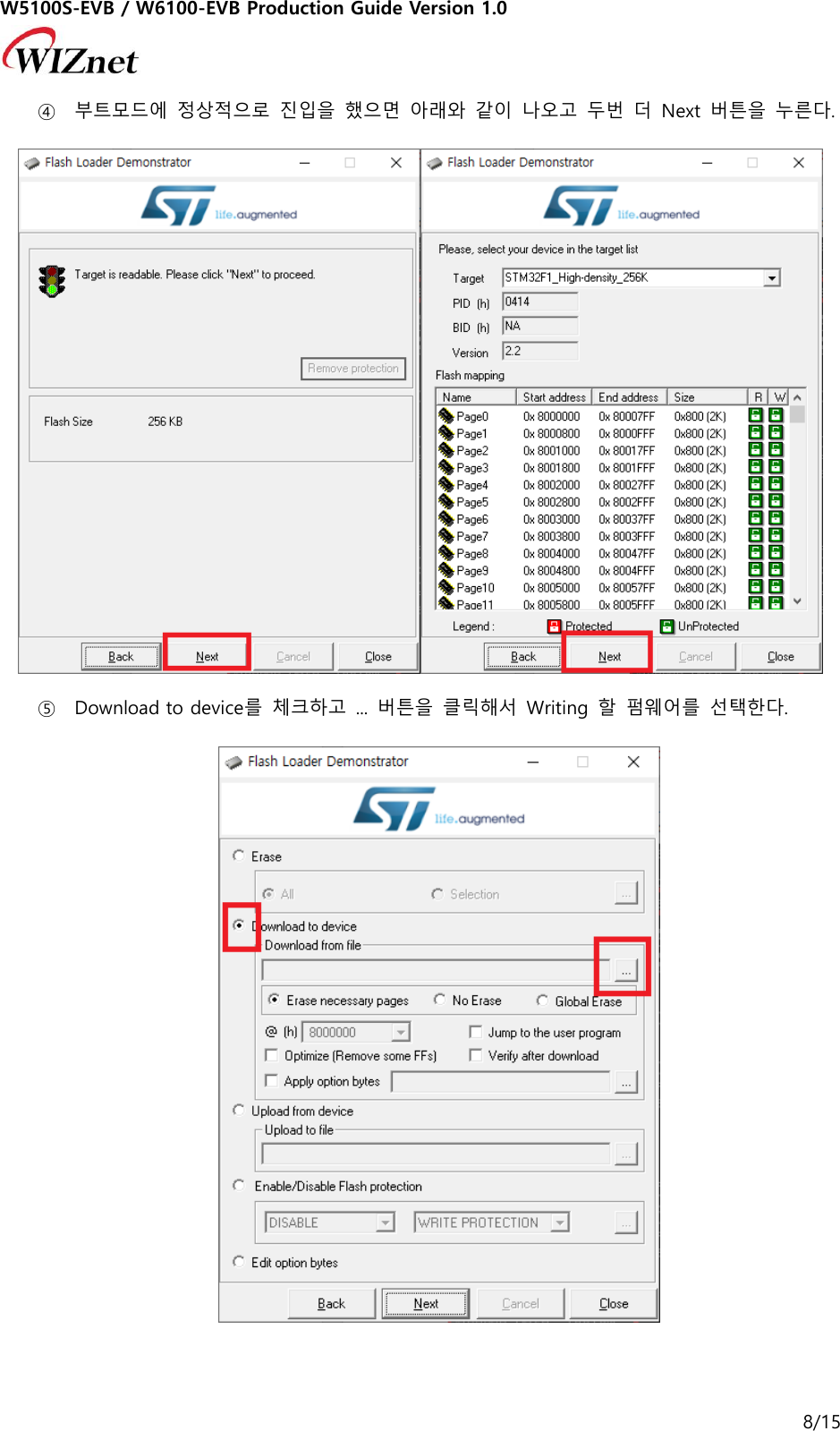 Page 8 of 11 - W5100S W6100-EVB Production Guide V100 190228