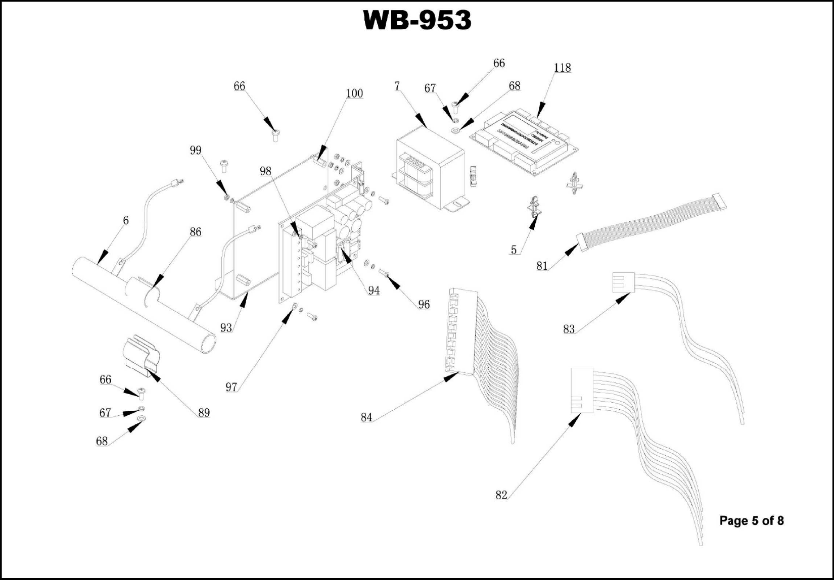 Page 5 of 8 - WB-953-8 WB-953_parts WB-953 Parts