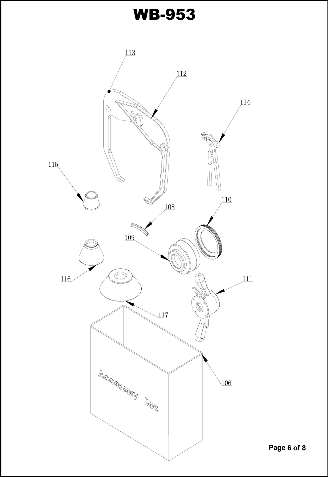 Page 6 of 8 - WB-953-8 WB-953_parts WB-953 Parts